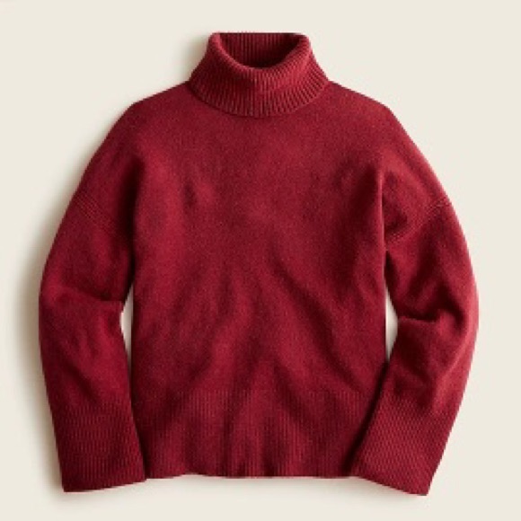 NWT, JCrew Turtleneck Sweater, Sz S, Maroon - Picture 4 of 4